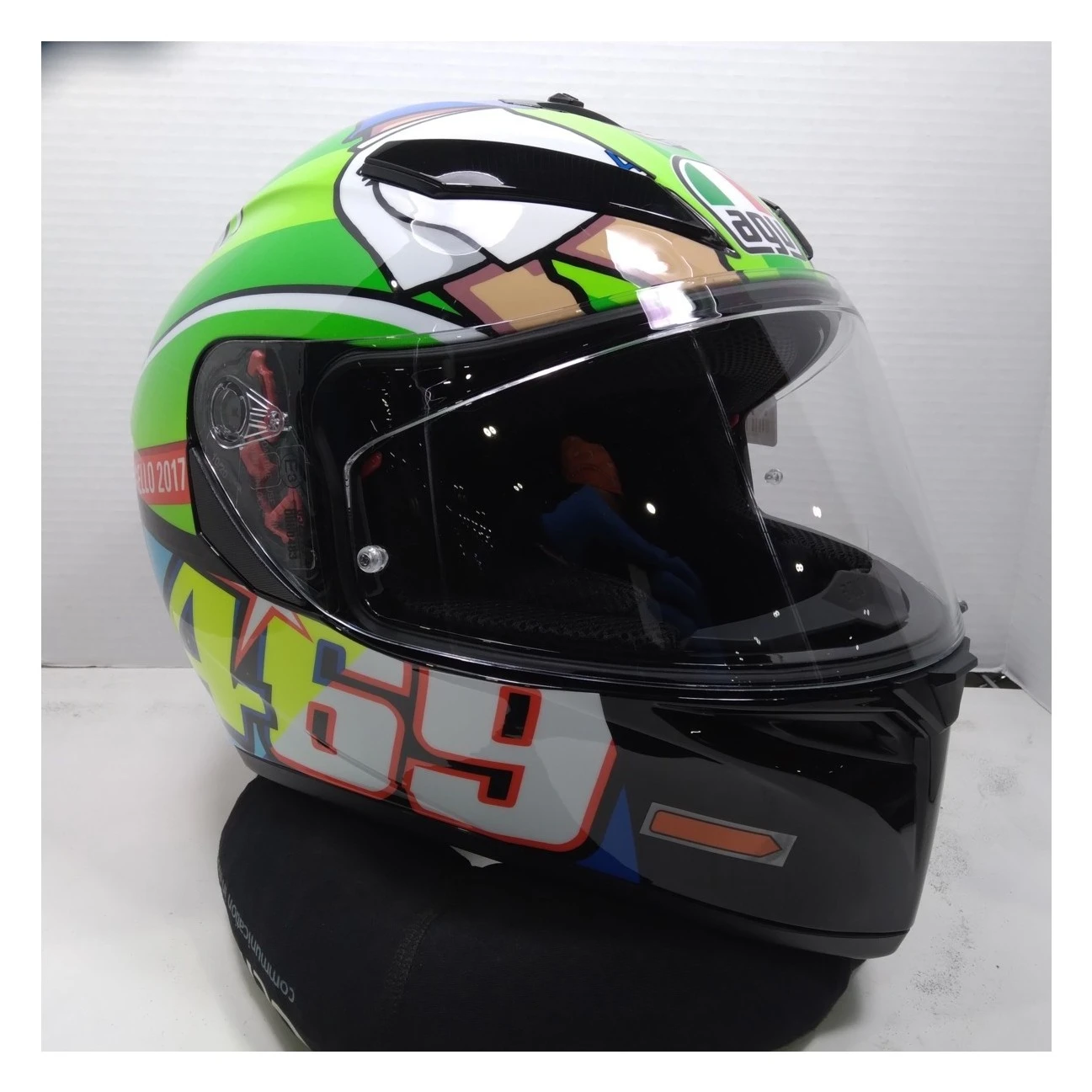 AGV K3 SV Mugello 2017 Helmet Black/Green/Blue / MS [Blemished - Very Good] - Image 5