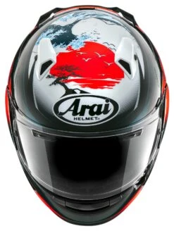 Arai Quantum-X Wave Helmet -Motorcycle Accessories Store arai quantum x wave helmet black red white 2