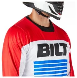BILT Lux Defeater Jersey -Motorcycle Accessories Store bilt lux defeater jersey white red blue 2