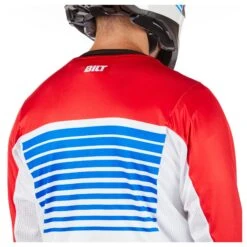 BILT Lux Defeater Jersey -Motorcycle Accessories Store bilt lux defeater jersey white red blue 3