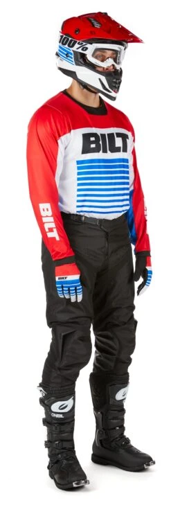 BILT Lux Defeater Jersey -Motorcycle Accessories Store bilt lux defeater jersey white red blue 6