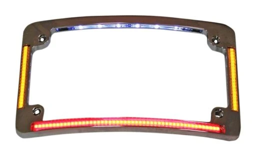 Custom Dynamics LED All-In-One Radius License Plate Frame 1 Custom Dynamics LED All-In-One Radius License Plate Frame -Motorcycle Accessories Store custom dynamics led all in one radius license plate frame
