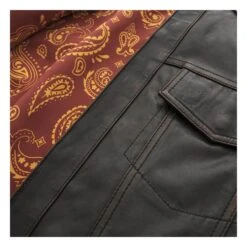 First Manufacturing Maduro Leather Riding Shirt -Motorcycle Accessories Store first manufacturing maduro leather shirt black 4