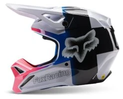 Fox Racing V1 Horyzn Helmet -Motorcycle Accessories Store fox racing v1 horyzn helmet black white pink 2