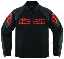 Icon Mesh AF CE Leather Jacket -Motorcycle Accessories Store icon mesh afce leather jacket black red 1