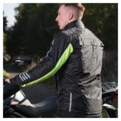 Merlin Rainwear Jacket (SM Only) -Motorcycle Accessories Store merlin rainwear jacket black fluo yellow 2