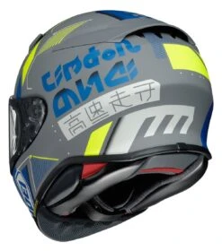 Shoei RF-1400 Accolade Helmet -Motorcycle Accessories Store shoei rf1400 accolade helmet grey blue yellow 3