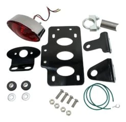 TC Bros Cateye Side Mount Tail Light / License Plate Bracket -Motorcycle Accessories Store tc bros cateye side mount tail light license plate bracket 2