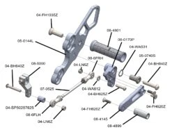 Woodcraft Rearset Kit Kawasaki Ninja 400 / Z400 2018-2023 -Motorcycle Accessories Store woodcraft rearset kit kawasaki ninja4002018 3