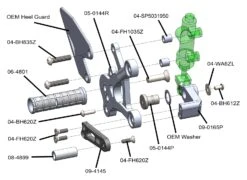 Woodcraft Rearset Kit Kawasaki Ninja 400 / Z400 2018-2023 -Motorcycle Accessories Store woodcraft rearset kit kawasaki ninja4002018 4